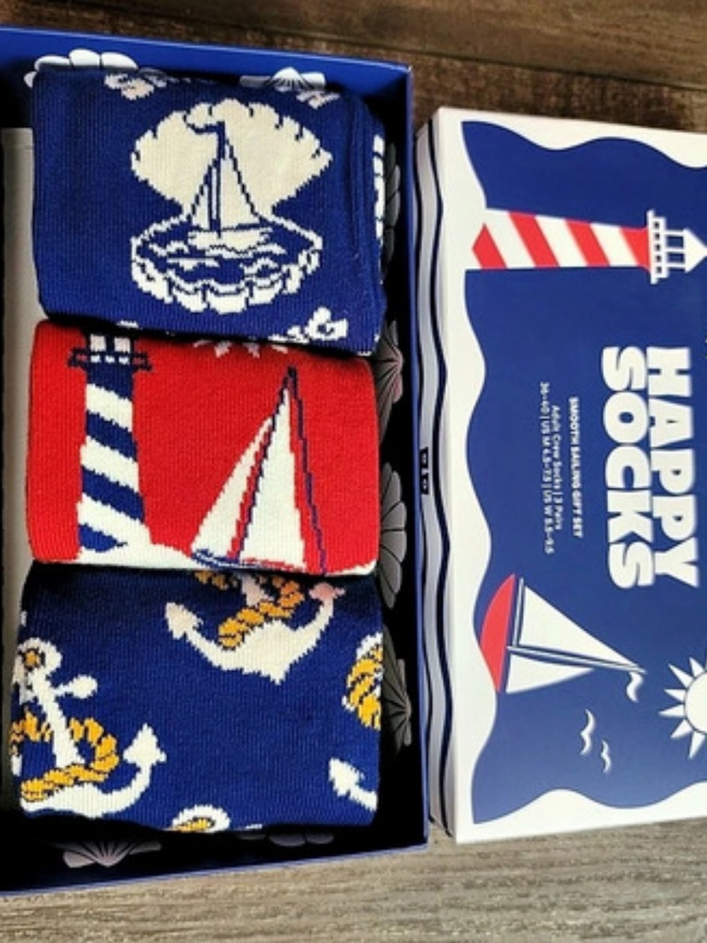 Happy Socks Smooth Sailing Gift Set Crew Socks